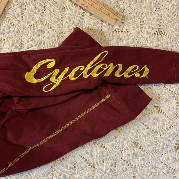 Iowa State ISU 1/4 Zip (M) Women's Top - Red Cyclones Thumb Holes Athletic Sport - Picture 10 of 10